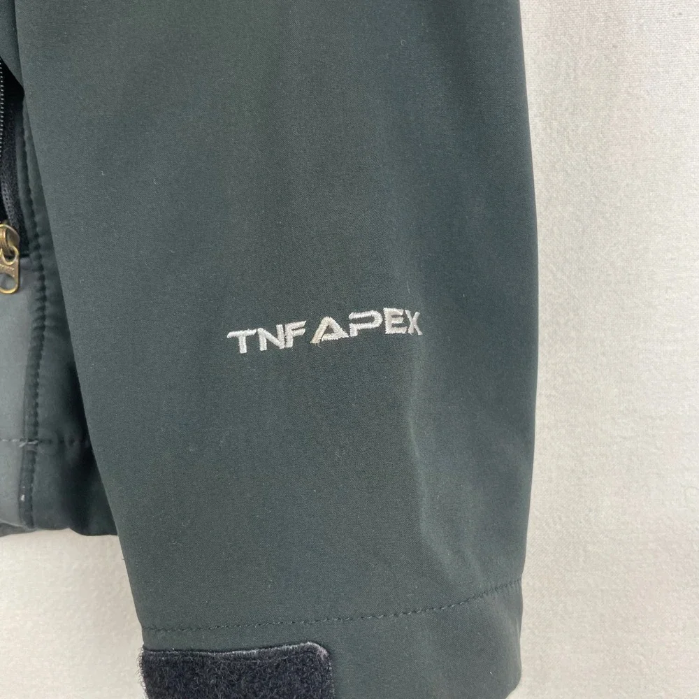 The North Face Mens Apex Bionic Softshell Jacket Grey Black Full Zip Medium